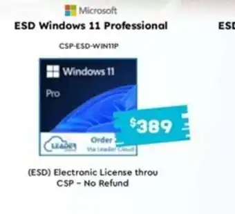 Leader Computers ESD Window 11 Professional offer