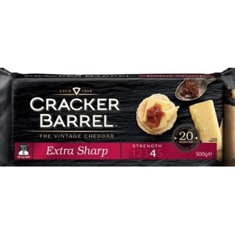 IGA Cracker barrel extra sharp vintage cheddar cheese block 500g offer