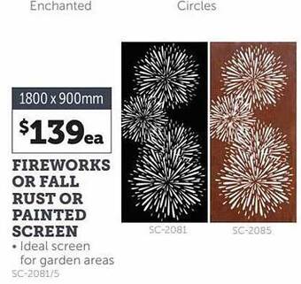 Fireworks or fall rust or painted screen