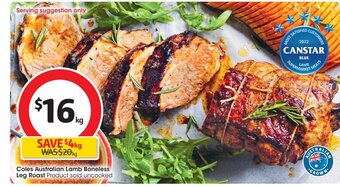Coles Coles Australian Lamb Boneless Leg Roast offer