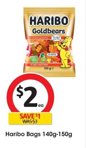 Coles Haribo Bags 140g-150g. offer