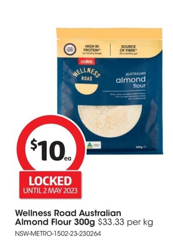 Wellness Road Australian Almond Flour 300g. offer at Coles