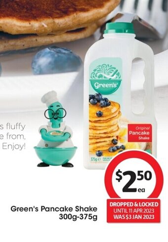 Coles Green's Pancake Shake 300g-375g offer