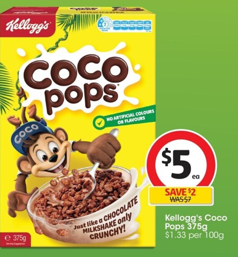 Kellogg's Coco Pops 375g offer at Coles