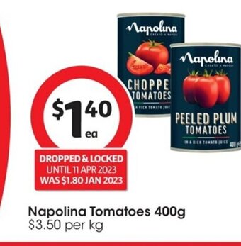 Coles Napolina Tomatoes 400g offer