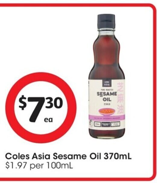 Coles Asia Sesame Oil 370 ml. offer at Coles