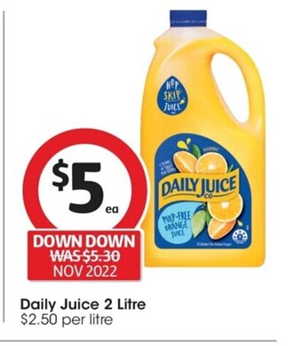 Coles Daily Juice 2 Litre offer