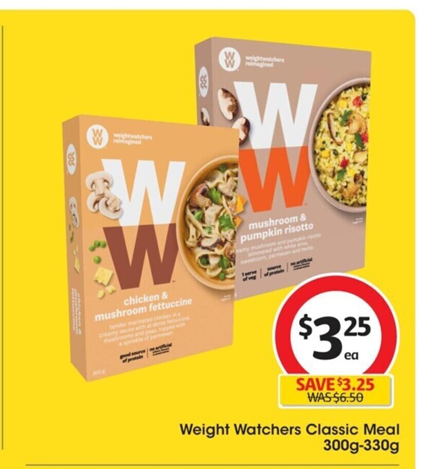 Weight Watchers Classic Meal 300g330g offer at Coles