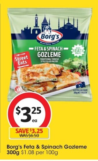 Borg's Feta & Spinach Gozleme 300g.