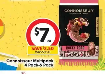 Coles Connoisseur Multipack 4 Pack-6 Pack offer