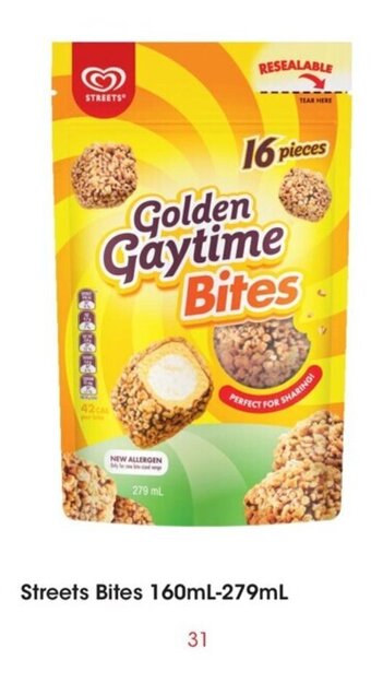 Coles Streets Bites 160 ml.-279 ml. offer