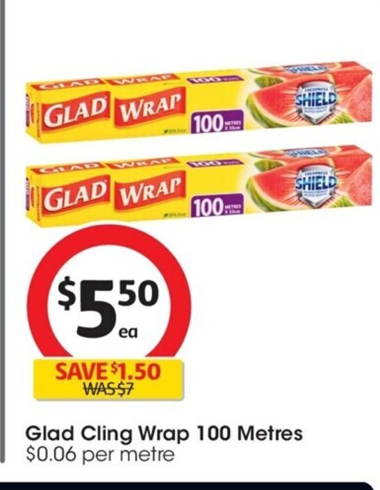 Gald Cling Wrap 100 Meters offer at Coles