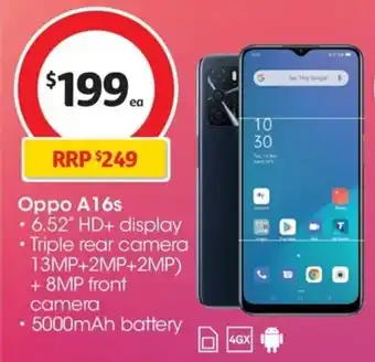 Coles Oppo A16's offer