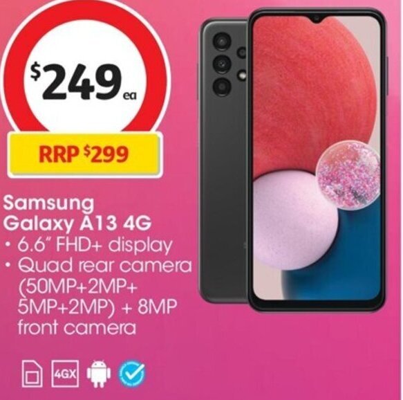 Samsung Galaxy A13 4G offer at Coles