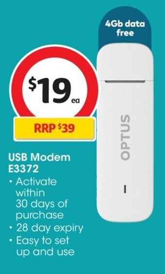 Coles USB Modem E3372 offer