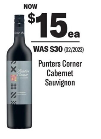 Coles Punters Corner Cabernet Sauvignon offer