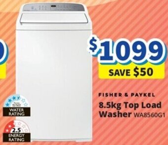 Bi-Rite Fisher & Paykel 8.5kg Top Load Washer offer