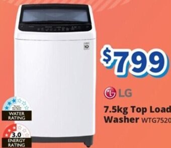 Bi-Rite LG 7.5kg Top Load Washer offer
