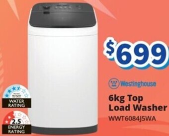 Bi-Rite Westinghouse 6kg Top Load Washer offer