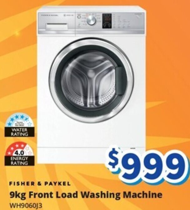 Fisher & Paykel 9kg Front Load Washing Machine offer at BiRite