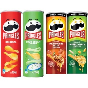 Coles Pringles potato crisps 118g-134g offer