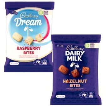 Coles Cadbury or europe bitesize 110g-150g offer