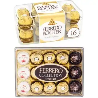 Coles Ferrero collection 15 pack 172g or chocolate gift box 16 pack 200g offer