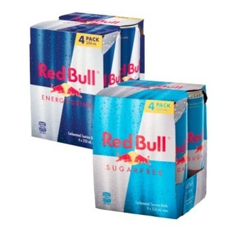 Coles Red bull energy drink 4x250ml offer