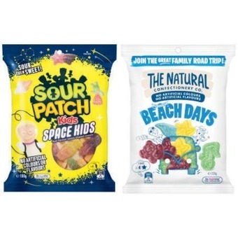 Coles The natural confectionary co. medium bag 180g-230g, sour patch 190g or pascall jubes 300g offer