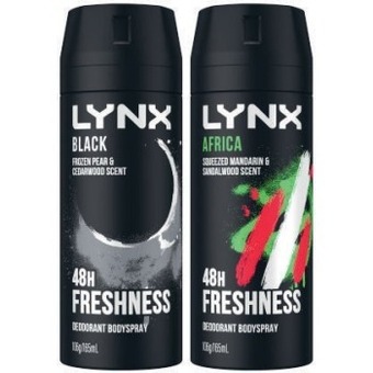 Coles Lynx antiperspirant aerosol deodorant or body spray 165ml offer