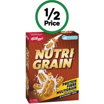 Woolworths Kellogg’s nutri-grain original 470g offer
