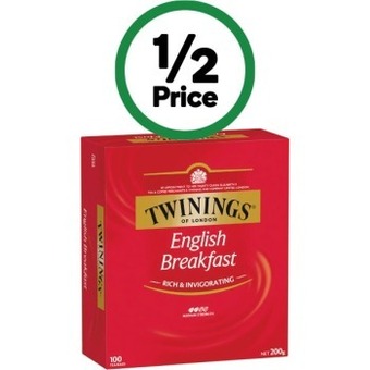 Woolworths Twinings tea bags pk 80-100 – excludes lemon & ginger, peppermint, camomile & chai vanilla offer