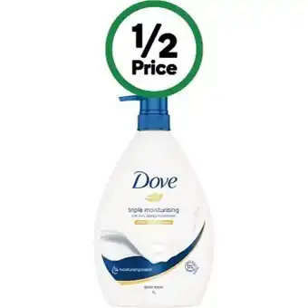 Woolworths Dove body wash triple moisturising 1 litre offer