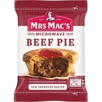 Woolworths Mrs mac’s microwave pie, sausage roll or pastie 165-175g offer