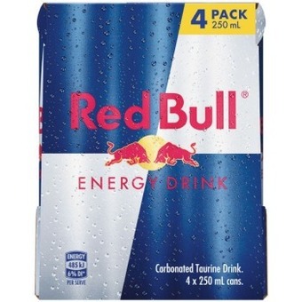 Woolworths Red bull energy drink 4 x 250ml offer