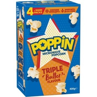 Woolworths Poppin microwave popcorn 400g offer