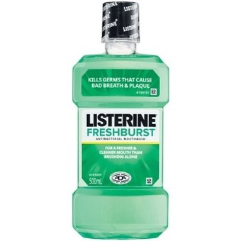 Woolworths Listerine freshburst antibacterial mouthwash 500ml offer