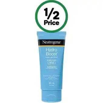 Woolworths Neutrogena hydro boost water gel sunscreen lotion spf50 88ml^ offer