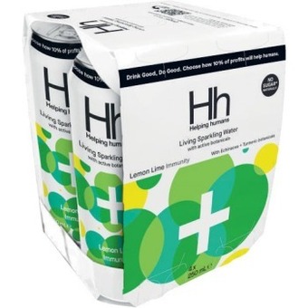 Coles Helping humans sparkling water 4x250ml offer