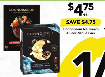 Drakes Connoisseur Ice Cream 4 Pack Mini 6 Pack offer