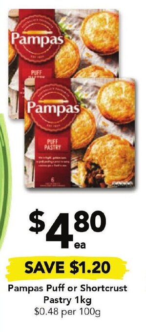 Pampas Puff or Shortcrust Pastry 1kg