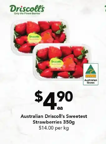 Australian Driscoll's Sweetest Strawberries 350g