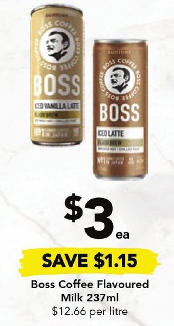 Drakes Boss Coffee Flavoured Milk 237ml offer