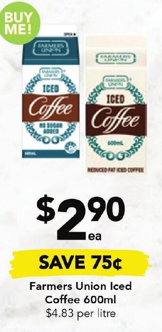 Drakes Farmers Union Iced Coffee 600ml offer