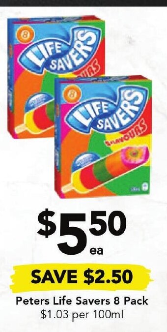 Drakes Peters Life Savers 8 Pack offer
