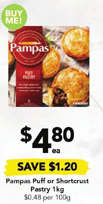 Drakes Pampas Puff or Shortcrust Pastry 1kg offer