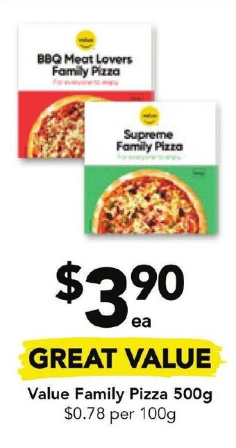 Drakes Value Family Pizza 500g offer