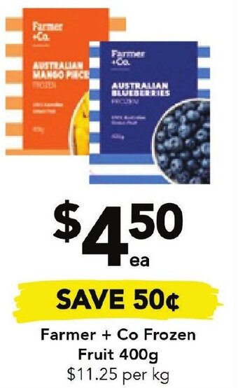 Drakes Farmer + Co Frozen Fruit 400g offer