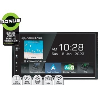 Autobarn Kenwood 6.8” 200w av wireless carplay android auto dab+ receiver offer