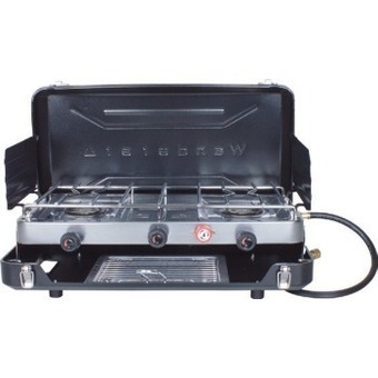 BCF Wanderer lpg 2 burner portable stove with grill offer